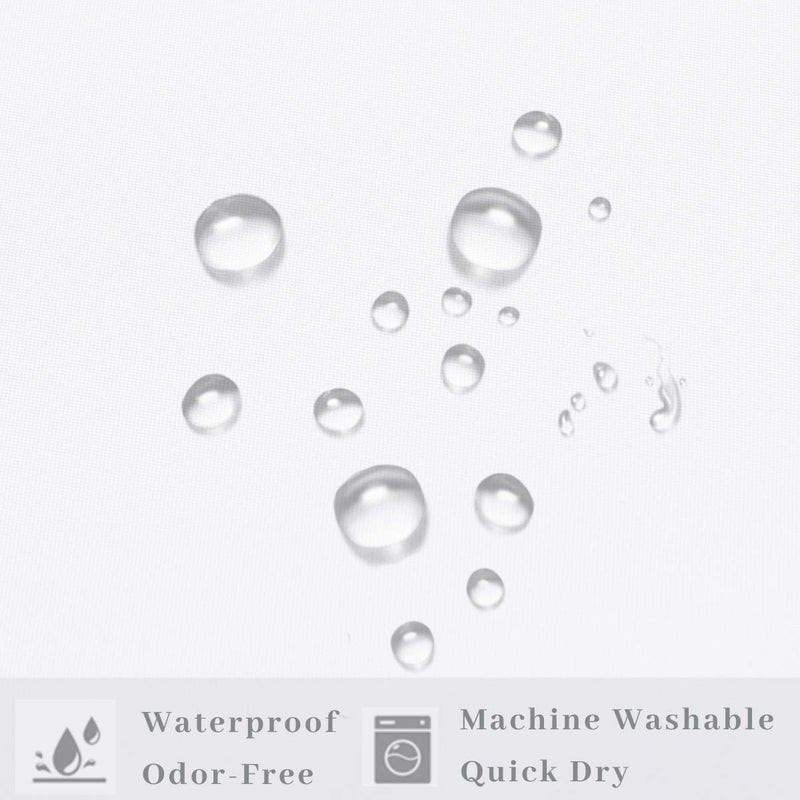 Ecoehoe Fabric Replacement Snap-in Liner with Magnets 12 Button for Hook Free Shower Curtain - Machine Washable 70'' W x 58.5''H - Image 4